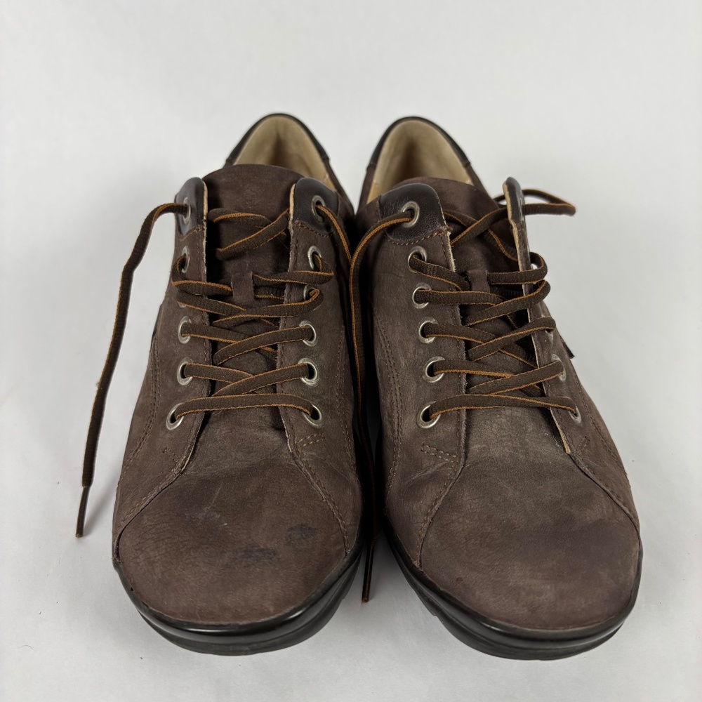 Hartjes XS, Casual Brown Nubuck Leather, Aetrex Sole Shoes Size 6 - Picture 3 of 8